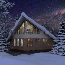 Проект ДК90 7.5×7.5 «Троицк» компании Три Строителя фото 1 - izzba.ru