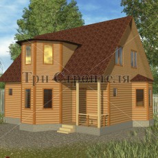 Проект ДБ9 6×8 &quot;Пушкино&quot; компании Три Строителя фото 1 - izzba.ru