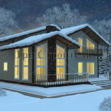 Проект ДК109 14×15.5 «Кондопога» компании Три Строителя фото 1 - izzba.ru