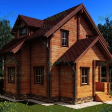 Проект Дом из бруса 73.9м2 компании Дома-бани фото 1 - izzba.ru