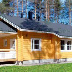 Проект Дом из бруса 157.54м2 компании Дома-бани фото 1 - izzba.ru