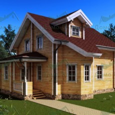 Проект Дом из бруса 123.52м2 компании Дома-бани фото 1 - izzba.ru