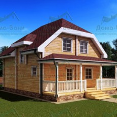 Проект Дом из бруса 129.8м2 компании Дома-бани фото 1 - izzba.ru