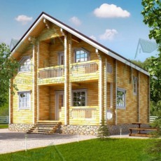 Проект Дом из бруса 153м2 компании Дома-бани фото 1 - izzba.ru