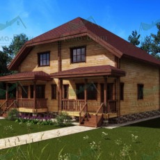 Проект Дом из бруса 196.48м2 компании Дома-бани фото 2228 - izzba.ru