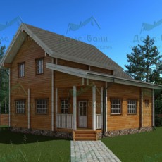 Проект Дом из бруса 152.88м2 компании Дома-бани фото 1 - izzba.ru