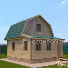 Проект Дом из бруса 6x6 Высоцr компании СК ОзонДом фото 1 - izzba.ru