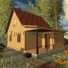 Проект Д22 6×8 «Жуковский» компании Три Строителя фото 1 - izzba.ru
