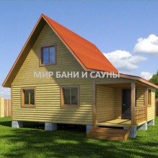 Проект Двухэтажный дом из бруса компании ООО Мир бани и Сауны фото 1 - izzba.ru
